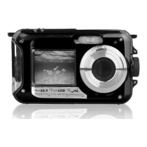 Bästa undervattenskamera - Vattentät digital kamera med dubbelskräm