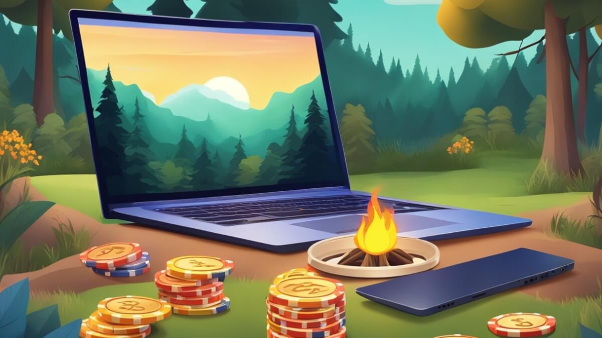 Från lägereld till gratissnurr illustration