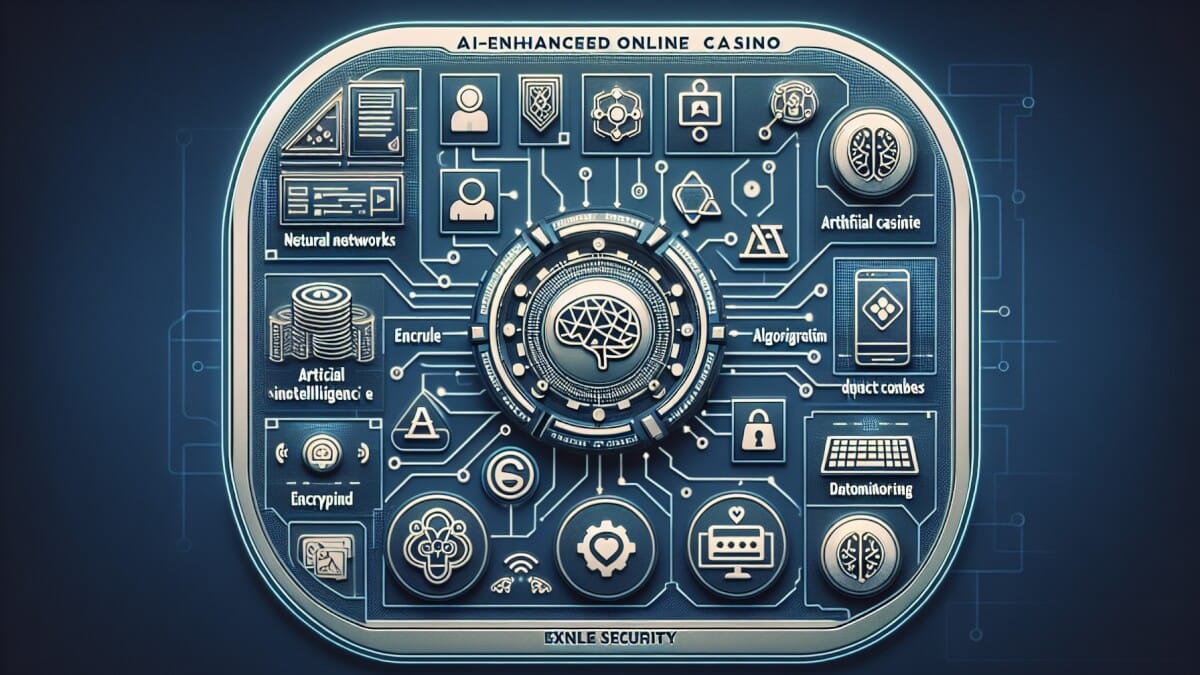 Säkert spel med nya AI-innovationer inom casino online illustration