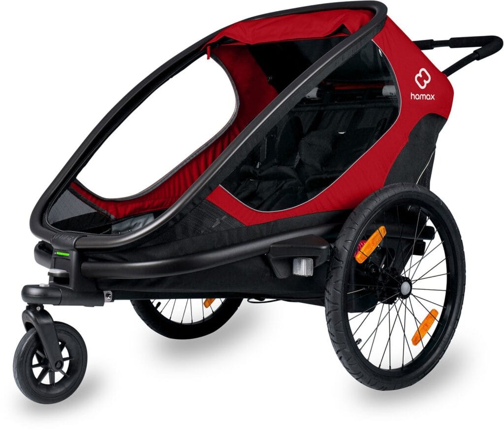 Hamax Outback Cykelvagn, Red/Black