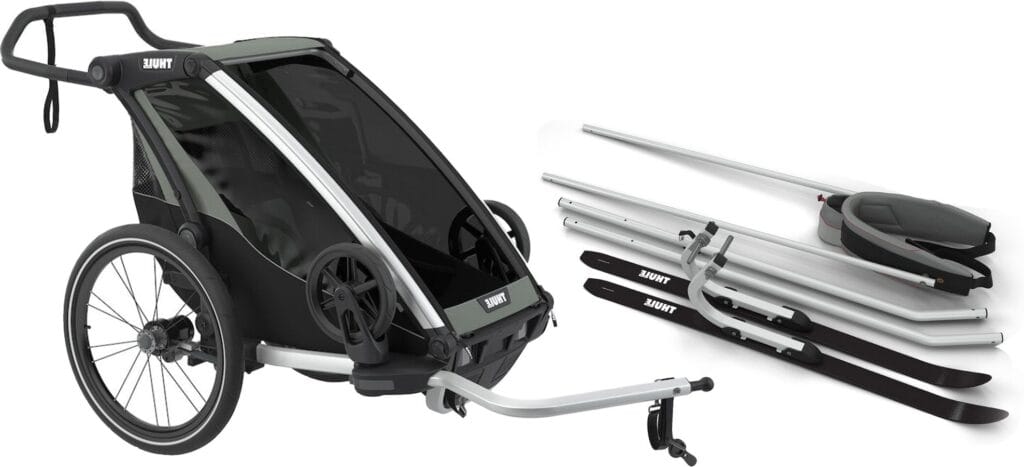 Thule Chariot Lite 1 Cykelvagn inkl. Skid- & Vandringskit, Agave