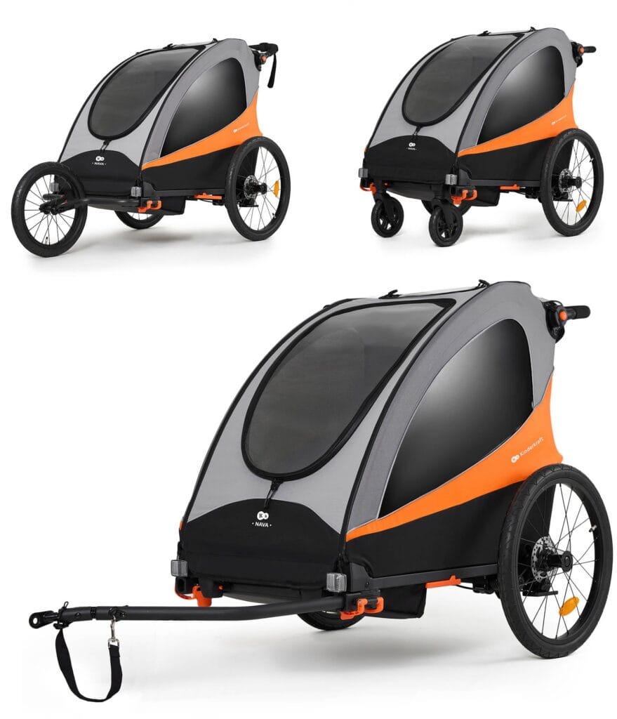 Kinderkraft Nava Cykelvagn, Sunny Orange