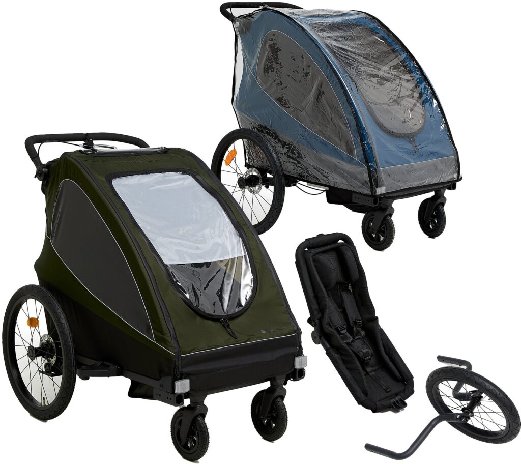 Beemoo Activity Sport Cykelvagn Inkl. Newborn Set, Joggingkit & Regnskydd, Green