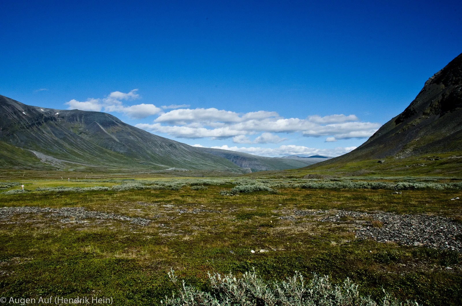 Vandringsled på Kungsleden i svenska fjällen