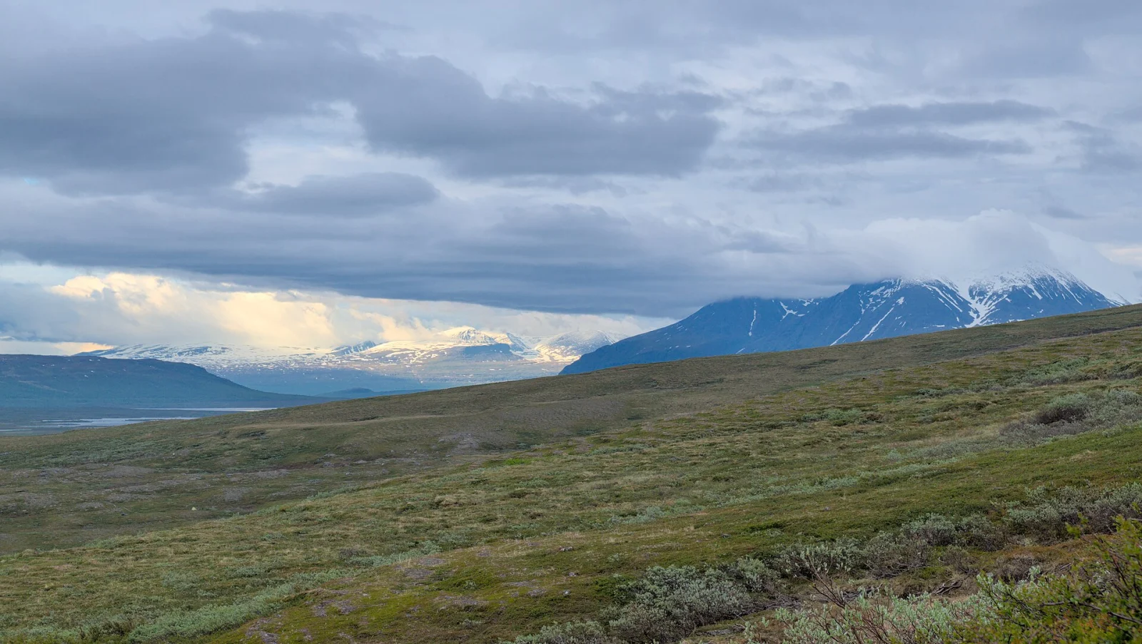 Öppet fjällandskap i Padjelanta nationalpark
